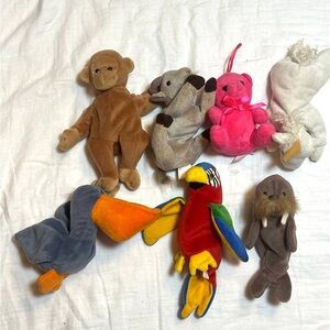 VTG Lot of Animal Bird Beanie Babies TY